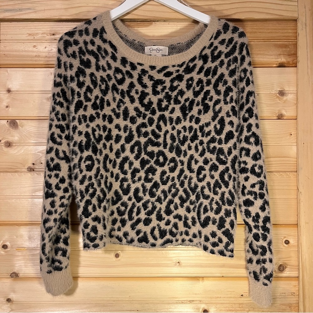 Jessica Simpson Animal Print Crew Neck Sweater